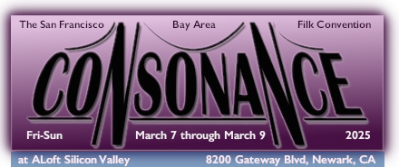 Consonance, The San Francisco Bay Area Filk Convention, March 7 to March 9, 2025 - at Aloft Silicon Valley, 8200 Gateway Blvd, Newark, CA 94560